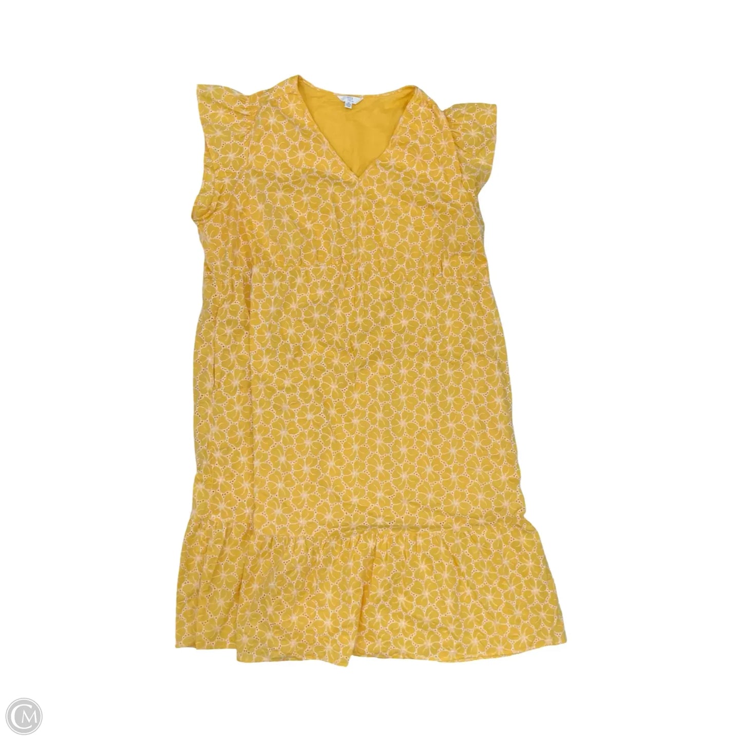 Dress Casual Maxi By Time And Tru In Yellow, Size: 4x