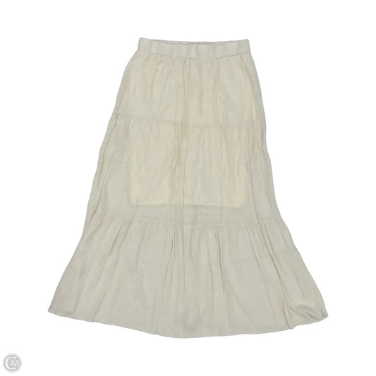 Skirt Maxi By Haute Monde In Cream, Size: L