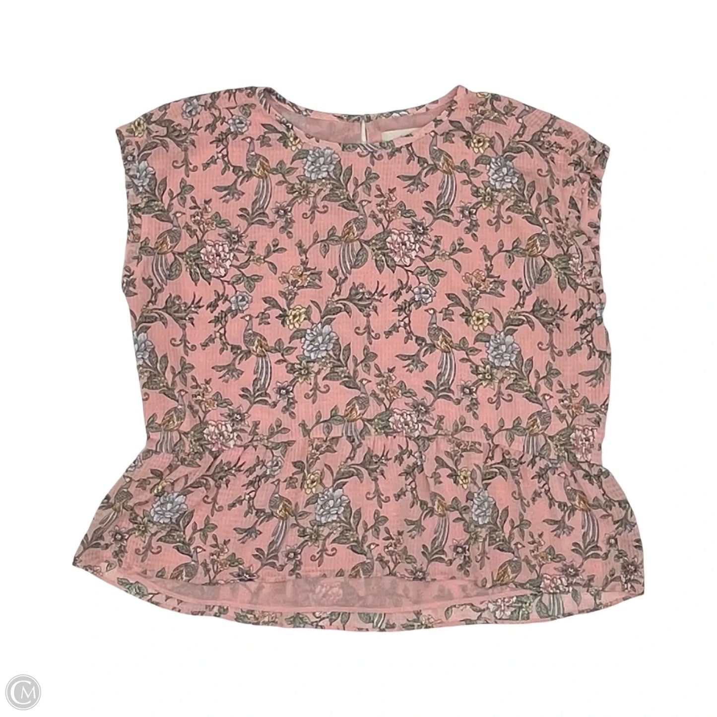 Blouse Short Sleeve By Loft In Pink, Size: Lp