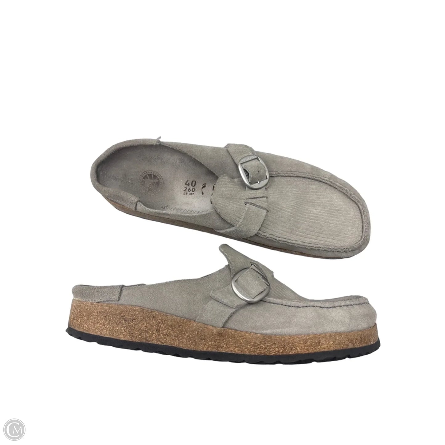 Shoes Flats By Birkenstock In Grey, Size: 9