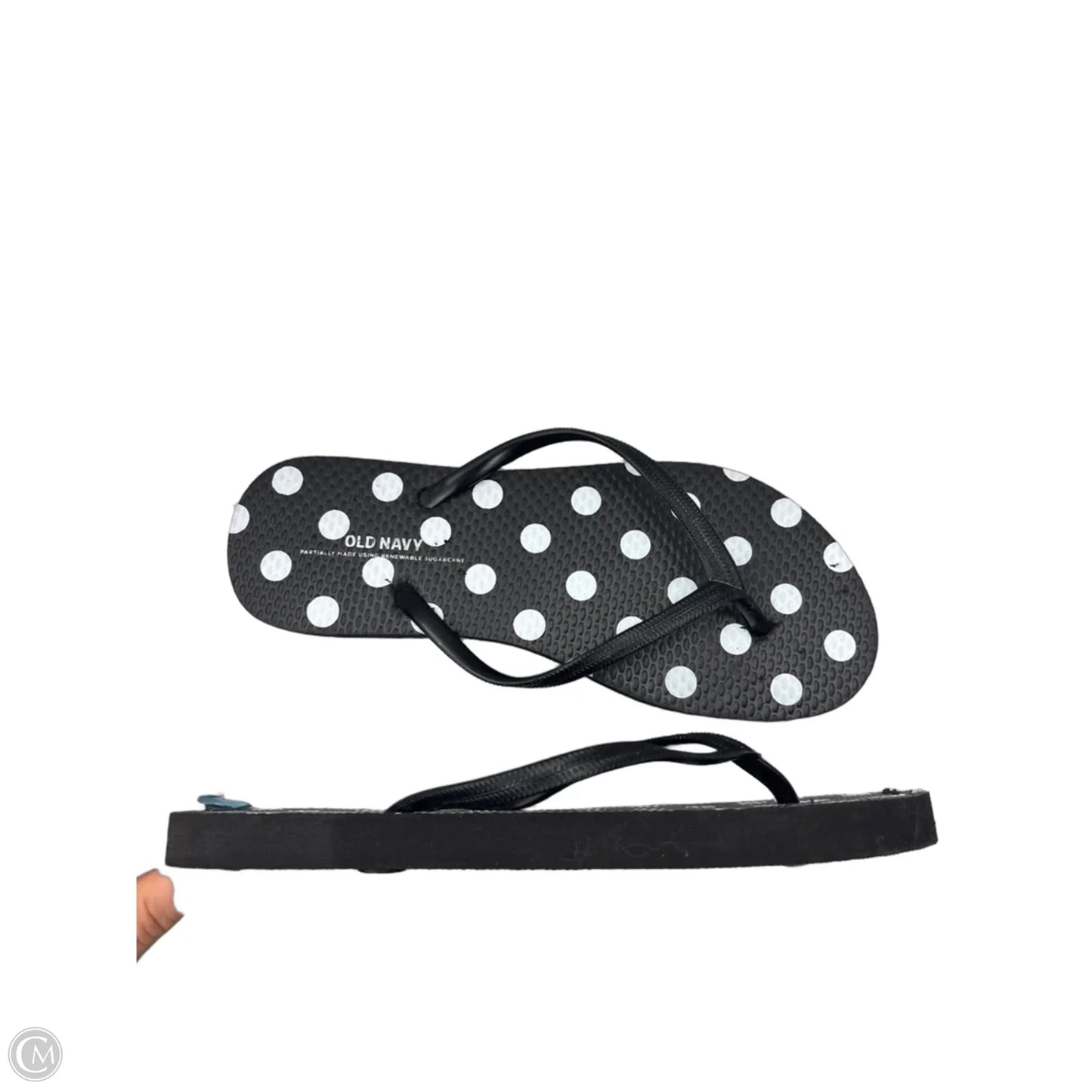 Sandals Flip Flops By Old Navy In Black & White, Size: 6