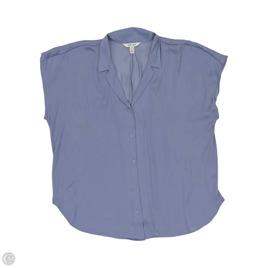 Blouse Sleeveless By Nine West In Blue, Size: Xl
