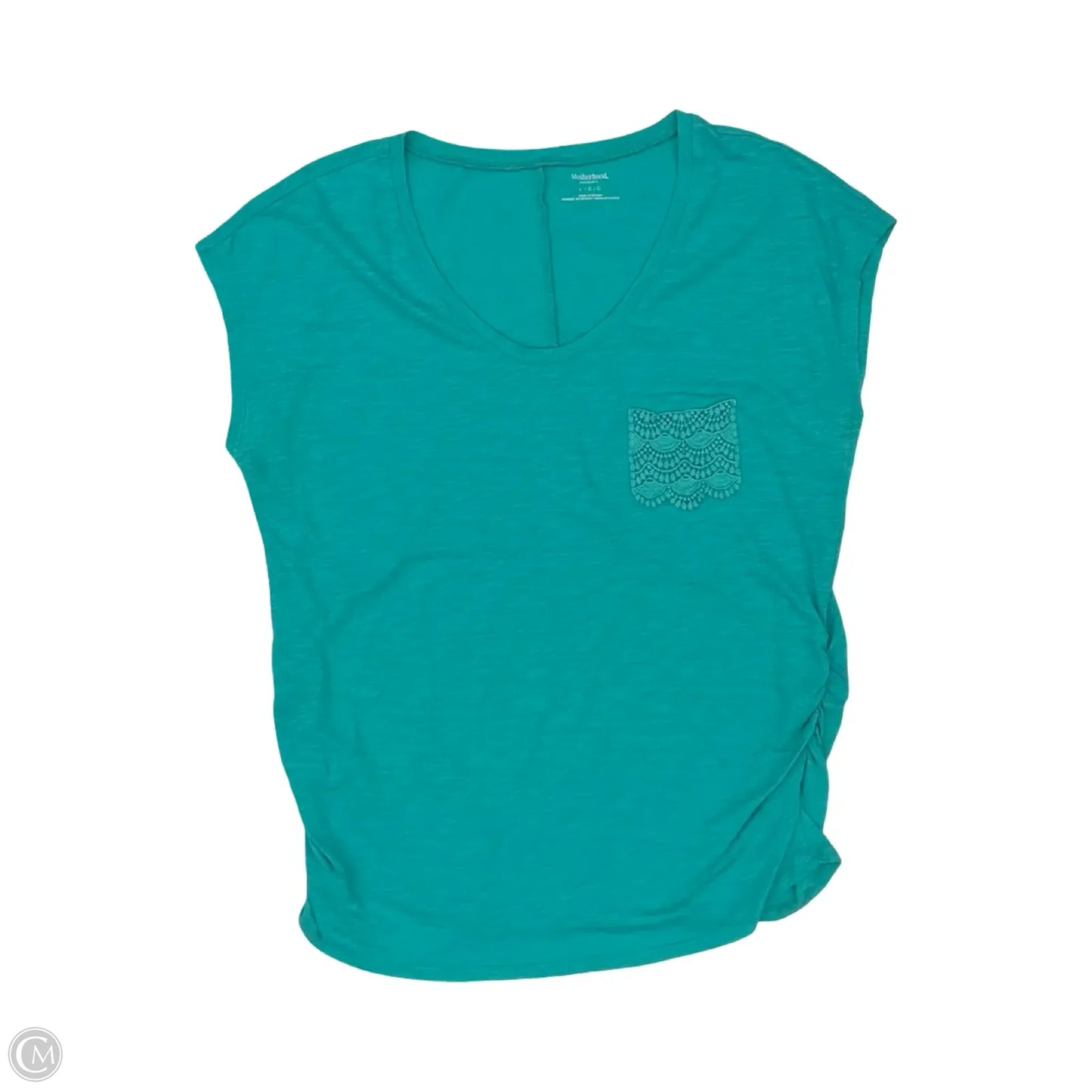 Mat Top Short Sleeve By Motherhood, Size: L