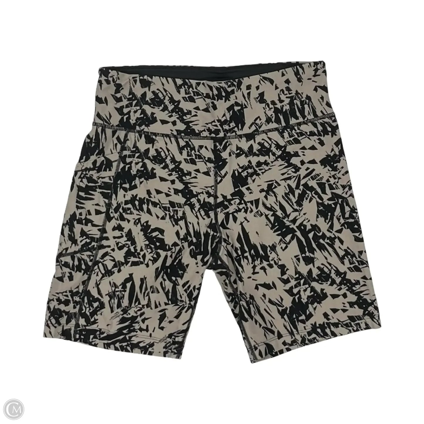 Athletic Shorts By Calvin Klein In Black & Grey, Size: L