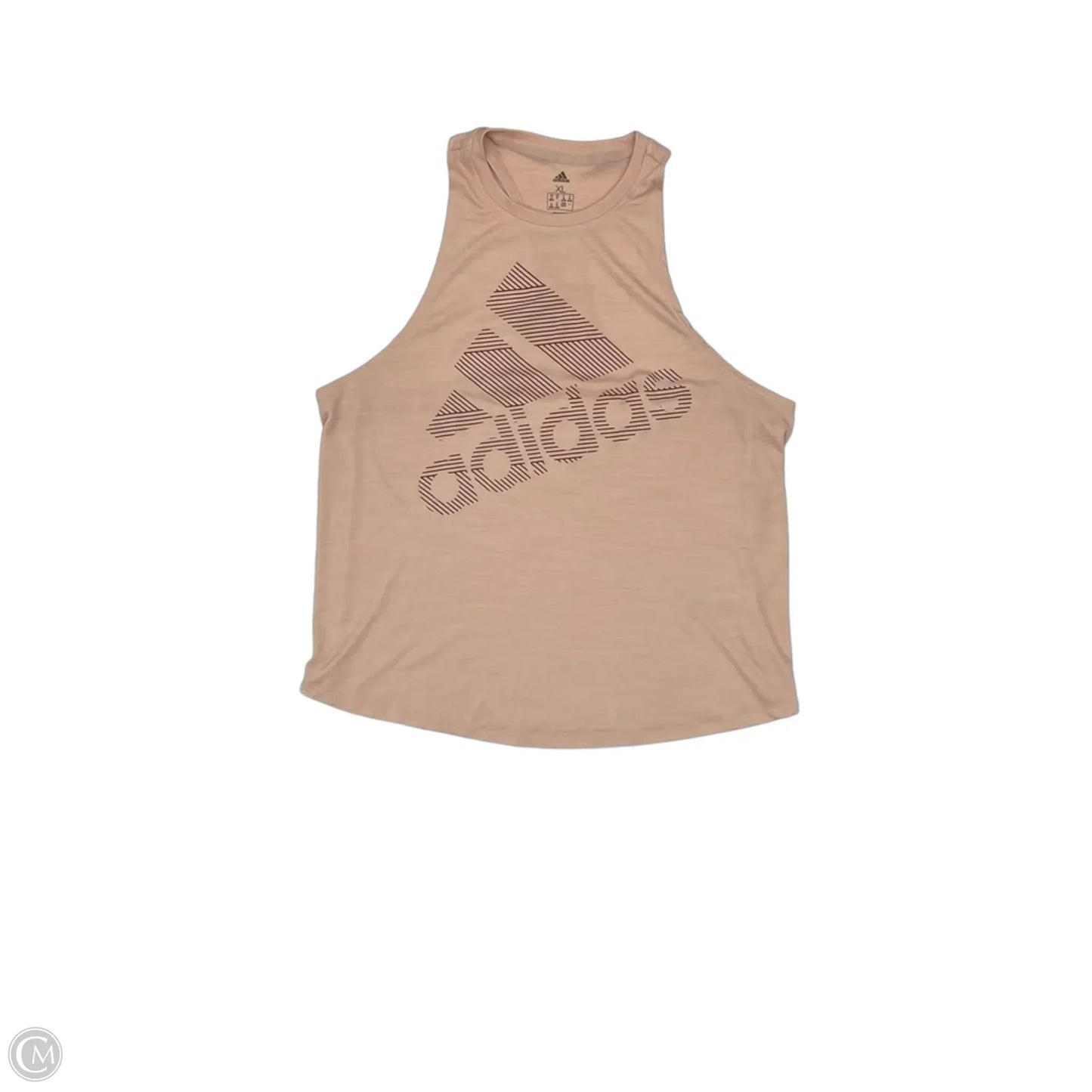 Athletic Tank Top By Adidas In Peach, Size: Xl