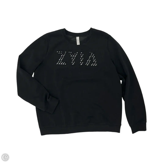 Athletic Sweatshirt Crewneck By Zyia In Black, Size: Xl