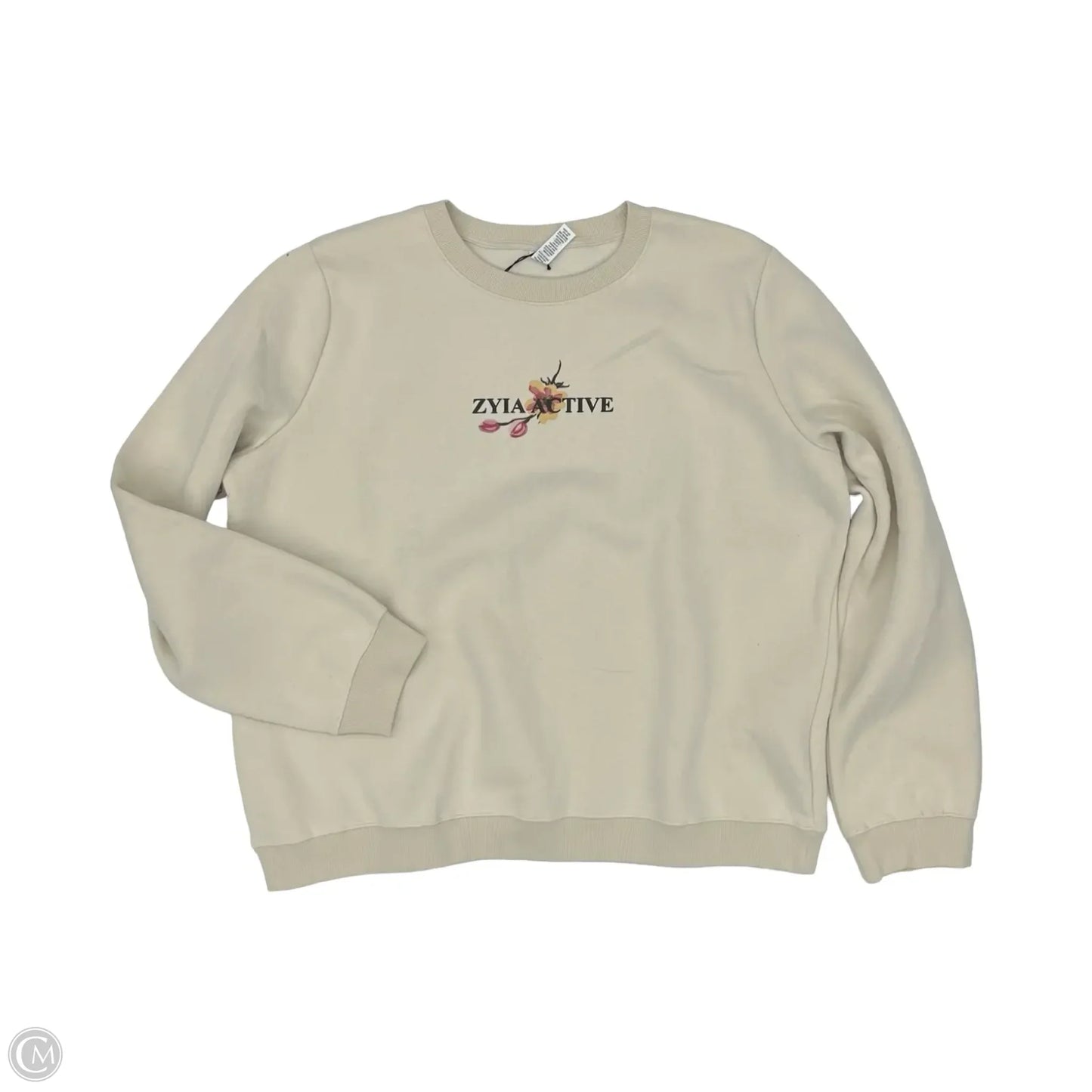 Athletic Sweatshirt Crewneck By Zyia In Tan, Size: Xxl