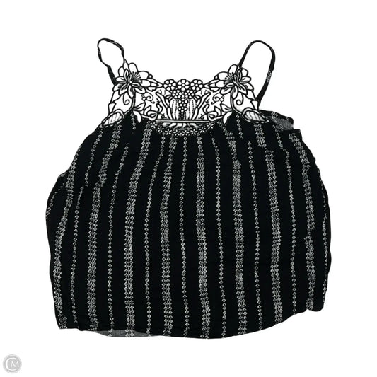 Top Sleeveless By Maurices In Black & White, Size: L