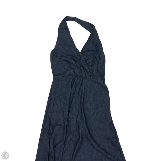 Dress Casual Maxi By Loft In Blue Denim, Size: 8