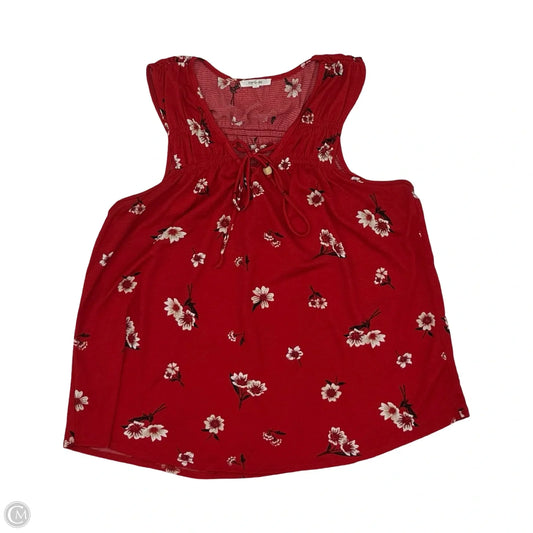 Top Sleeveless By Maurices In Red, Size: Xl