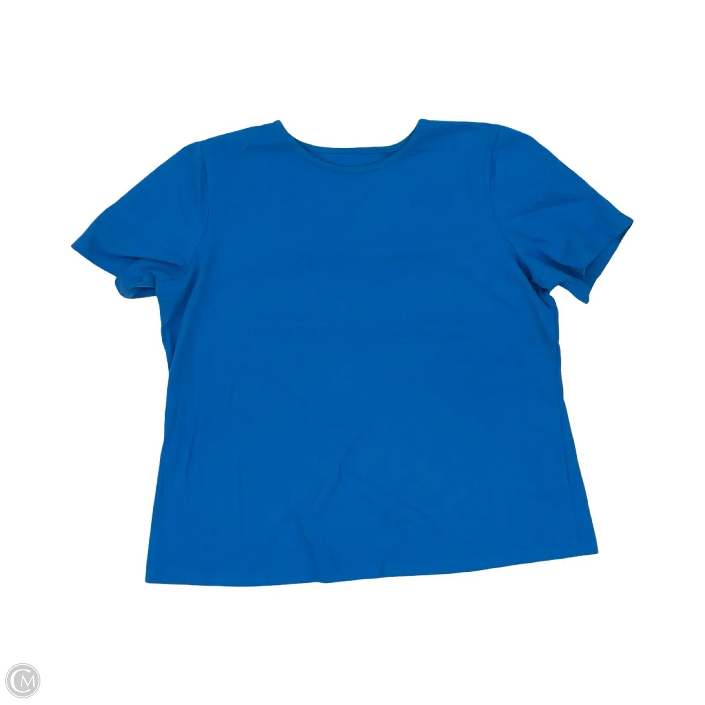 Top Short Sleeve By D&co. In Blue, Size: L