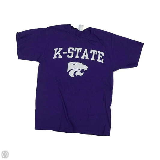 Athletic Top Short Sleeve By Port & Company In Purple, Size: M