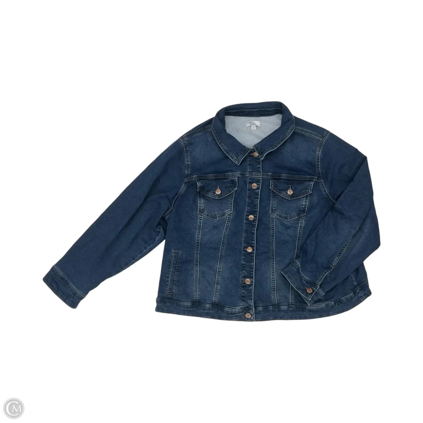 Jacket Denim By Kim Rogers In Blue Denim, Size: 2x