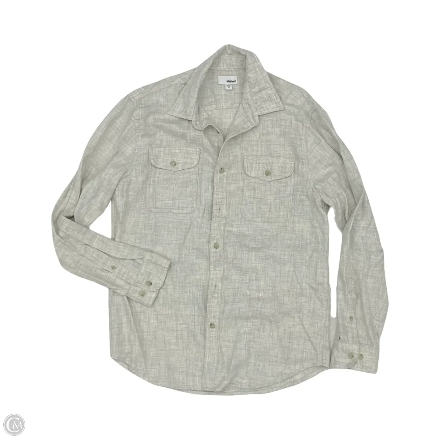 Top Long Sleeve By Sonoma In Grey, Size: M