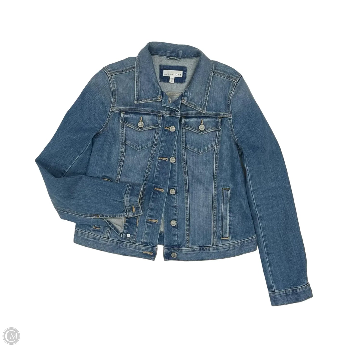 Jacket Denim By Loft In Blue Denim, Size: M