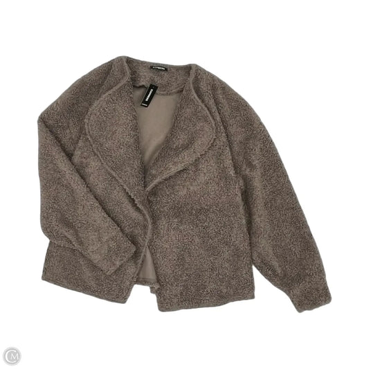 Jacket Faux Fur & Sherpa By Express In Brown, Size: M