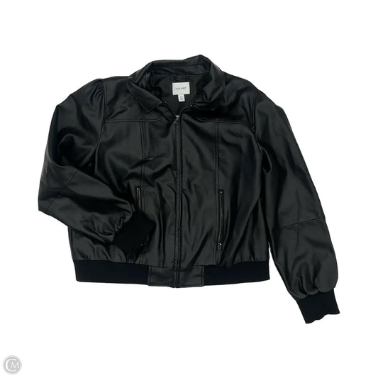 Jacket Moto By Nine West In Black, Size: Xl