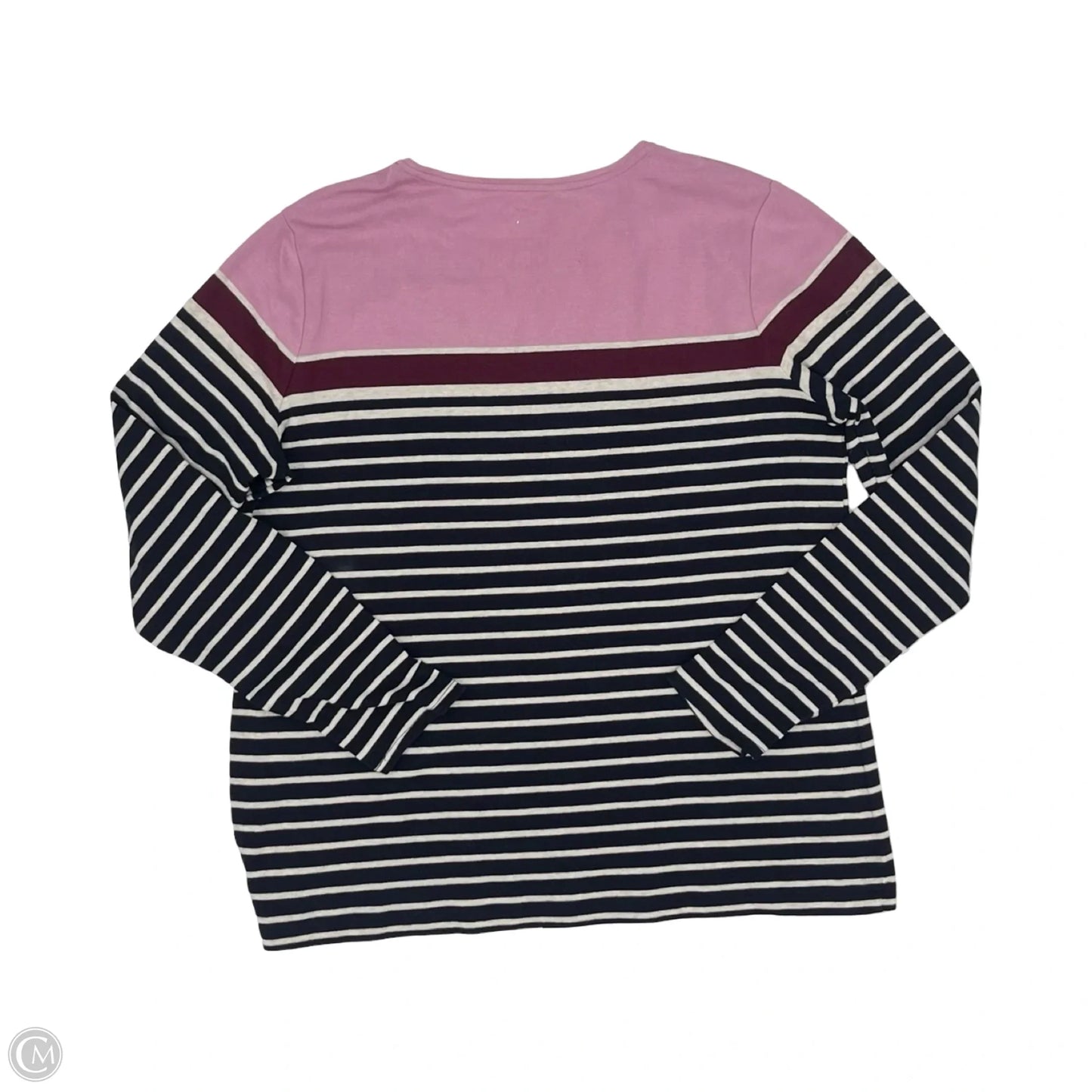 Top Long Sleeve By Croft And Barrow In Blue & Pink, Size: Xl