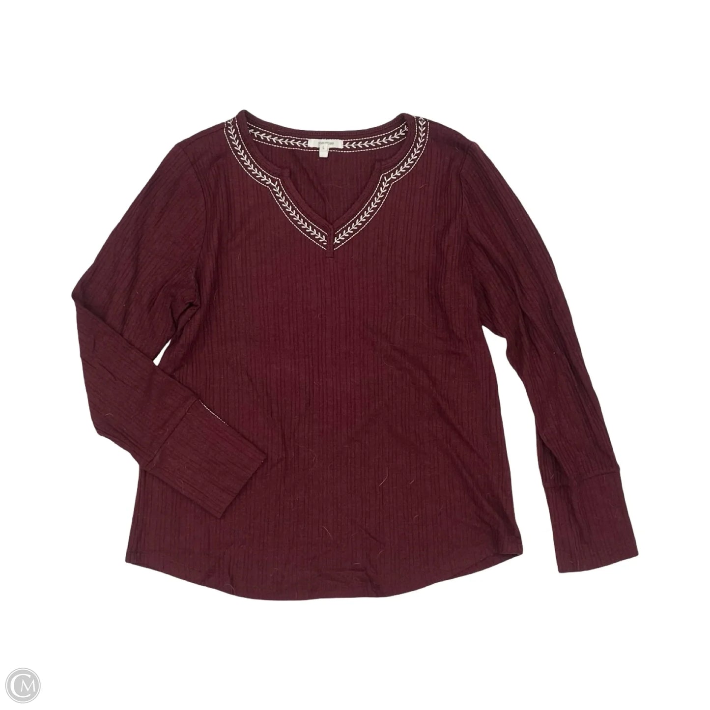 Top Long Sleeve By Maurices In Red, Size: L