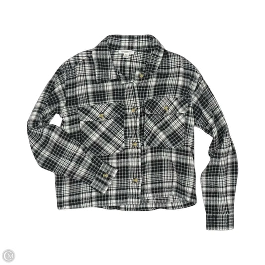Jacket Shirt By Beachlunchlounge In Black & White, Size: Xs