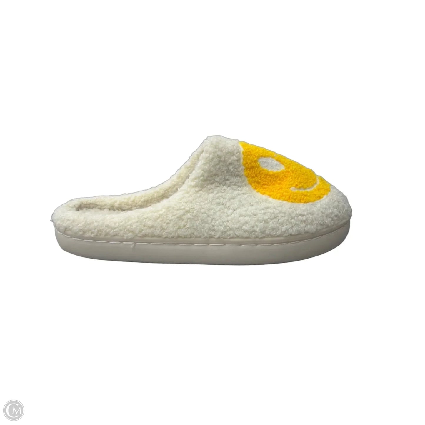Slippers By Cme In White & Yellow, Size: 9.5
