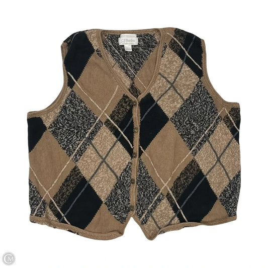 Vest Sweater By Cj Banks In Black & Brown, Size: 2x