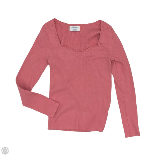 Top Long Sleeve By Old Navy In Pink, Size: L