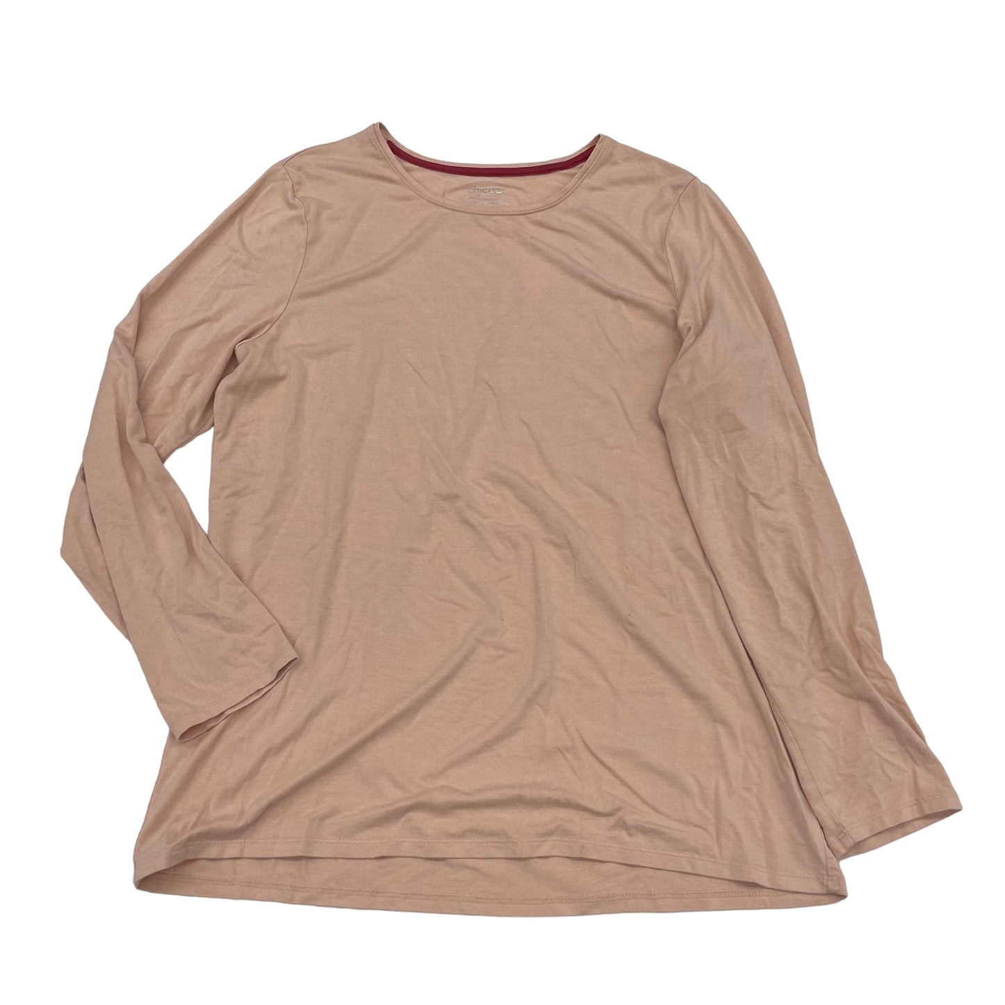 Peach Top Long Sleeve Basic Chicos, Size L