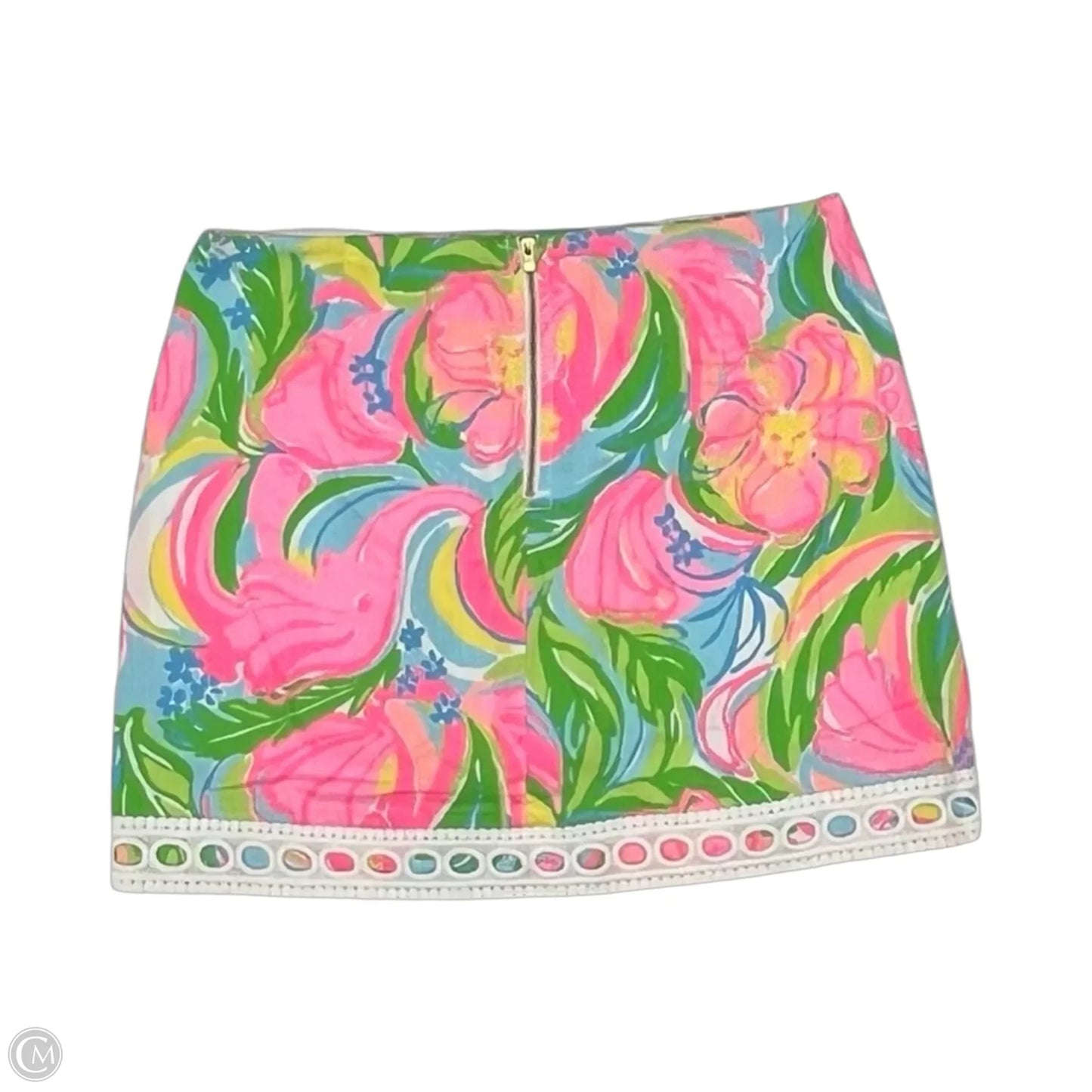 Skort Designer By Lilly Pulitzer In Green & Pink, Size: 4