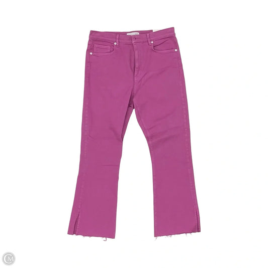 Jeans Cropped By Loft In Purple Denim, Size: 6