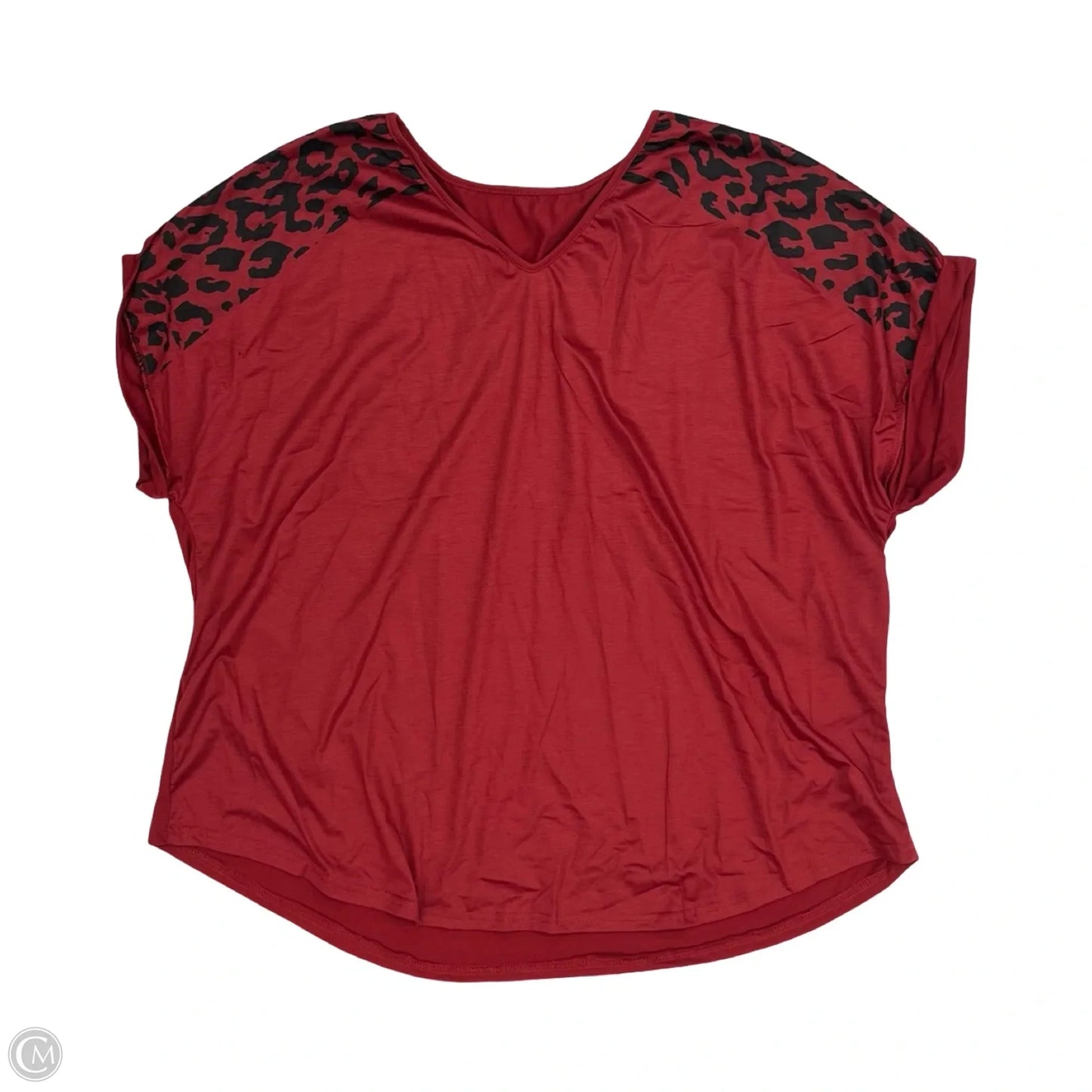Top Short Sleeve By Cme In Red, Size: 3x