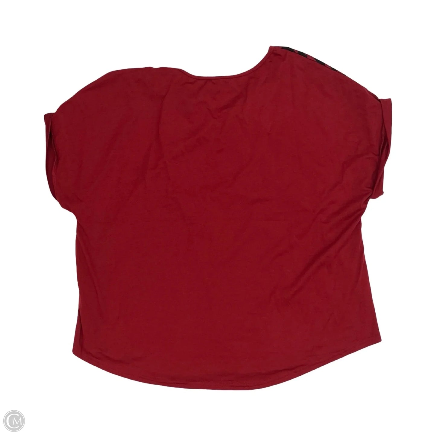 Top Short Sleeve By Cme In Red, Size: 3x