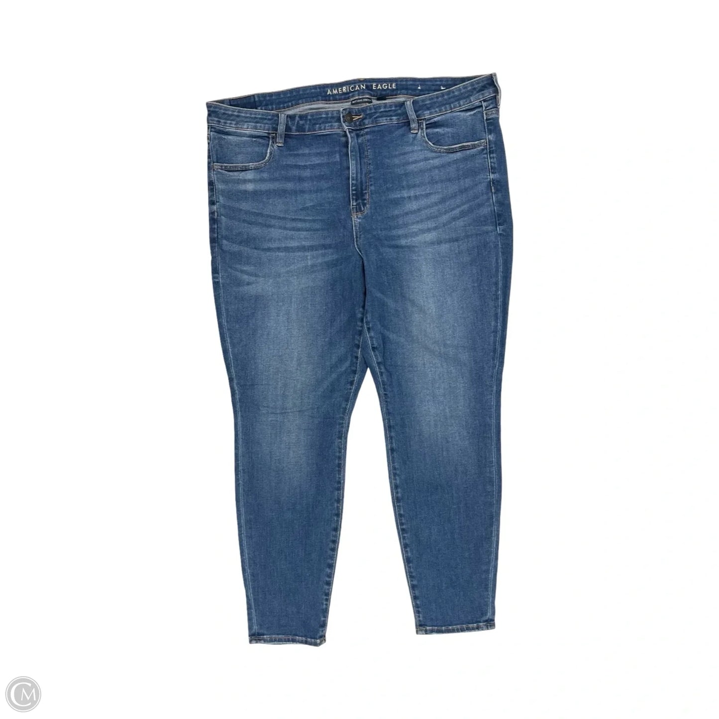 Jeans Skinny By American Eagle In Blue Denim, Size: 20