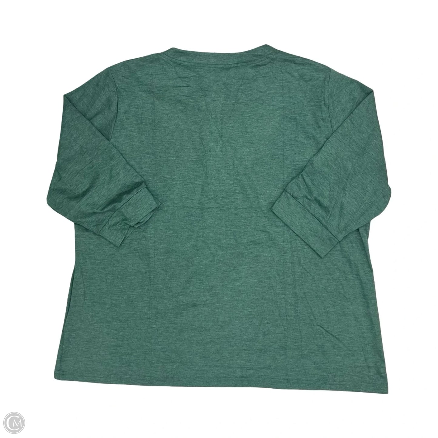 Top 3/4 Sleeve By Cme In Green, Size: 2x