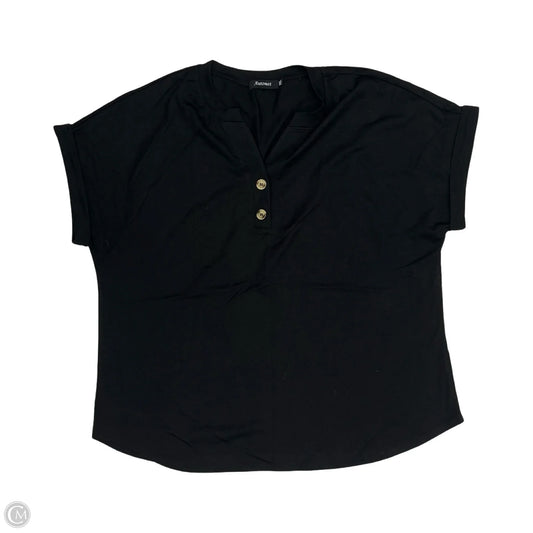 Top Short Sleeve By Automet In Black, Size: 2x