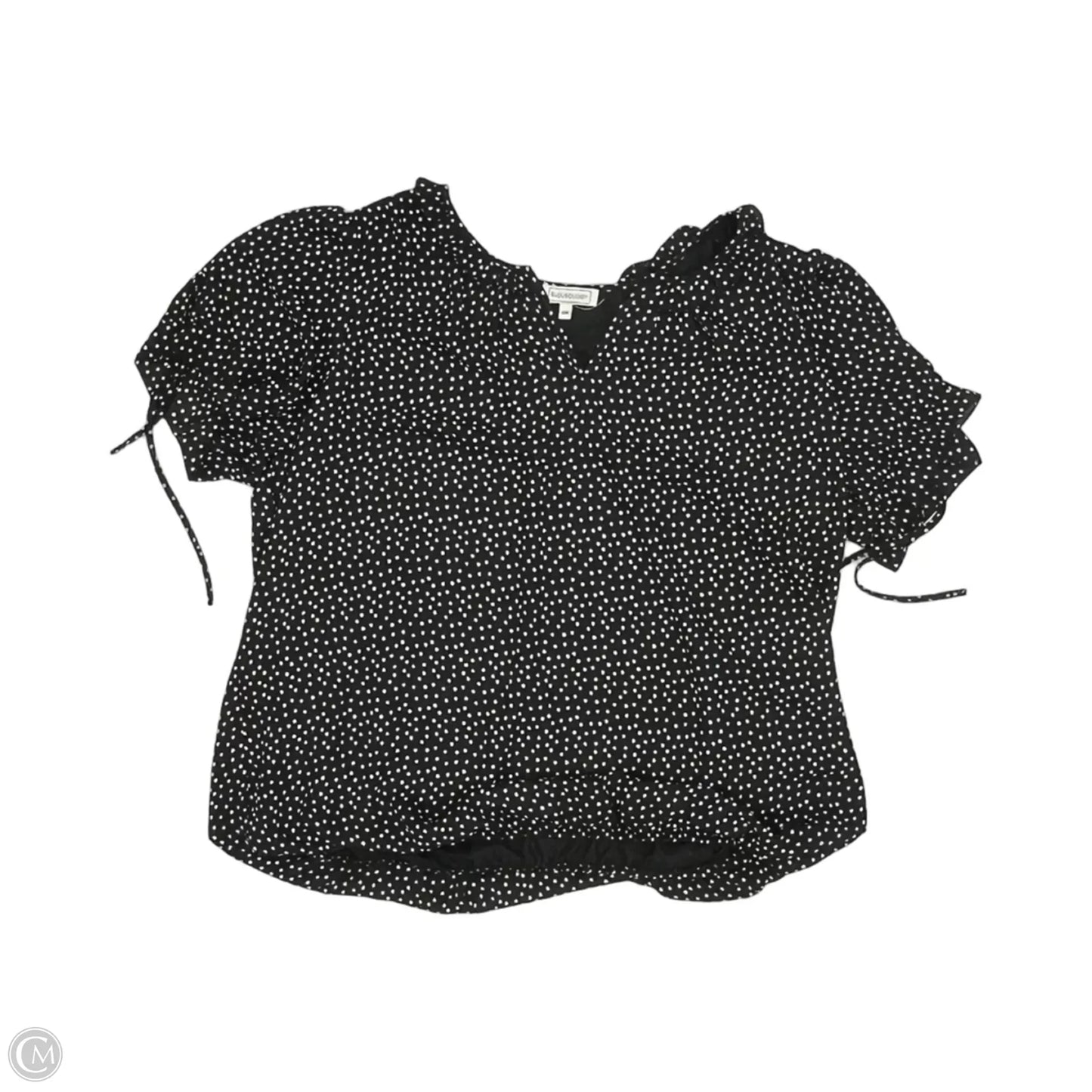 Blouse Short Sleeve By Clothes Mentor In Black & White, Size: 3x