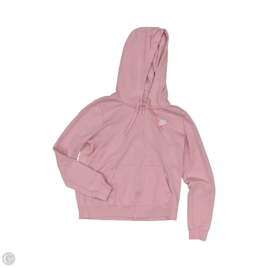 Sweatshirt Hoodie By Nike Apparel In Pink, Size: M