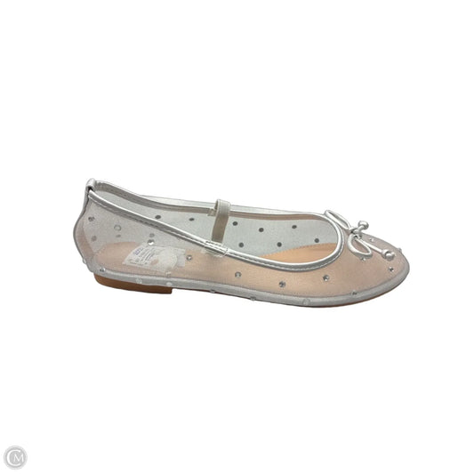 Shoes Flats By Top Moda In Silver, Size: 7.5
