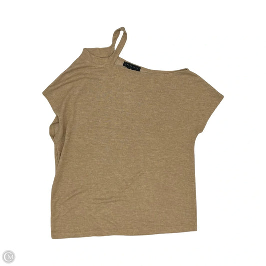 Top Short Sleeve By Sanctuary In Tan, Size: M