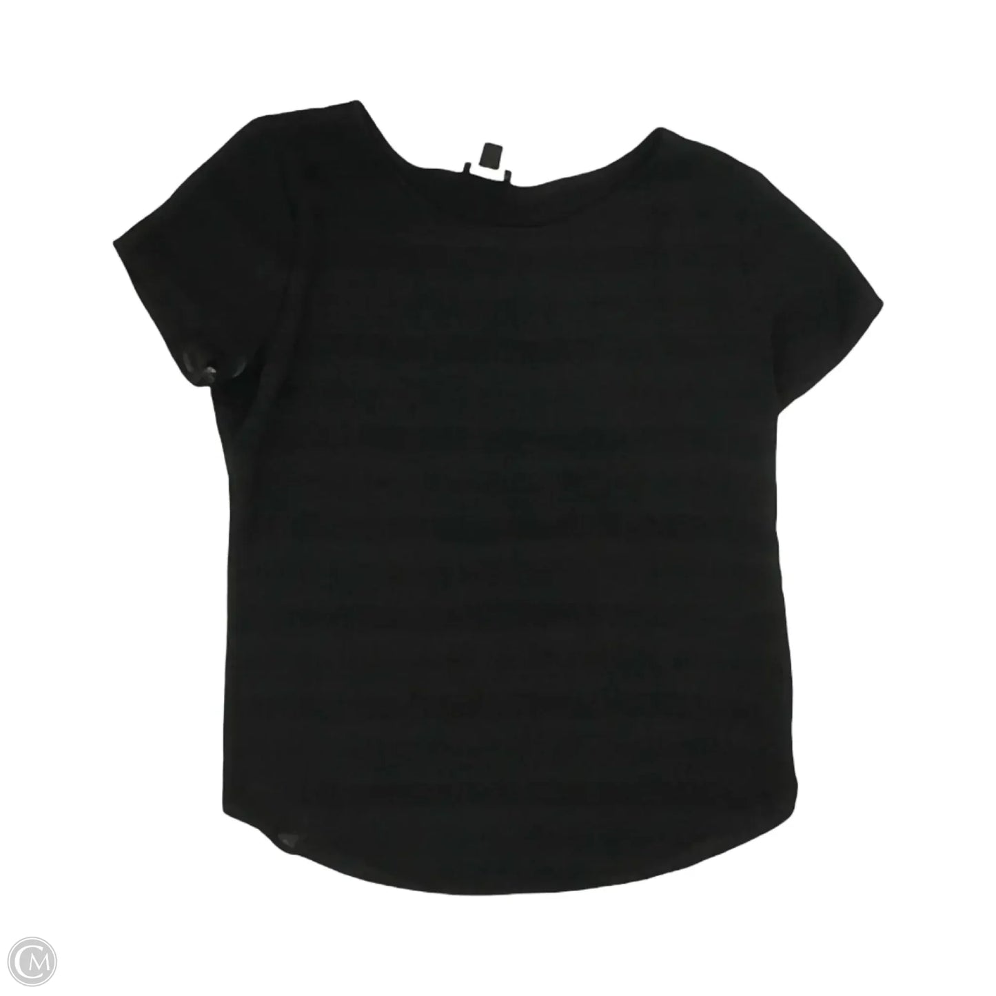 Blouse Short Sleeve By Ann Taylor In Black, Size: S