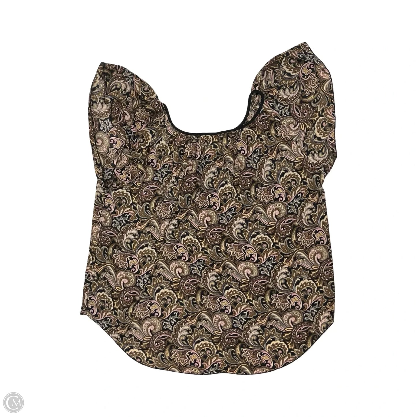 Blouse Short Sleeve By Philosophy In Brown, Size: S