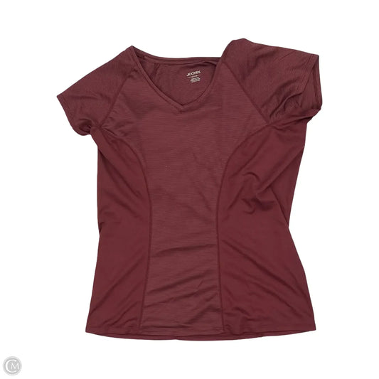 Athletic Top Short Sleeve By Jockey In Maroon, Size: M