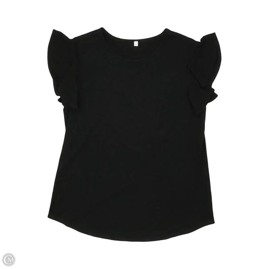 Top Short Sleeve By Cme In Black, Size: L