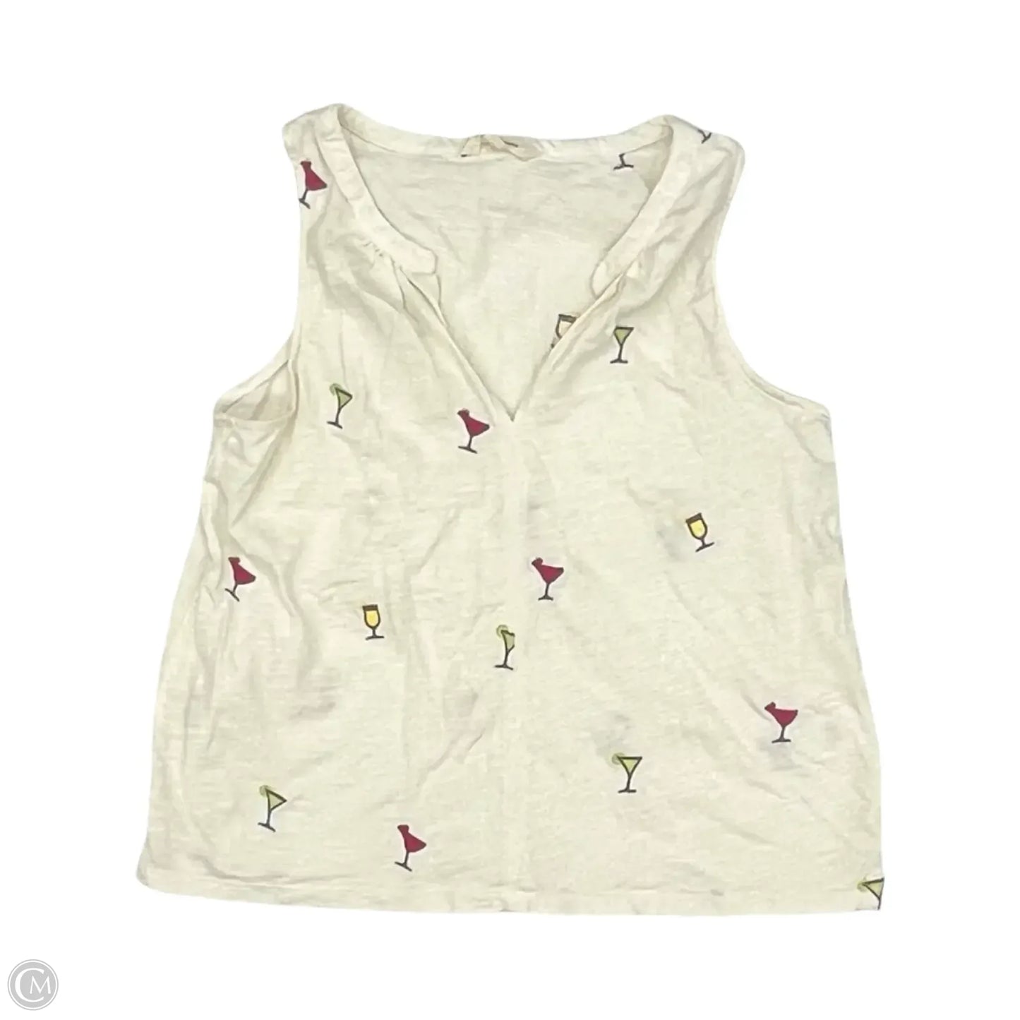 Top Sleeveless By Lucky Brand In Cream, Size: M
