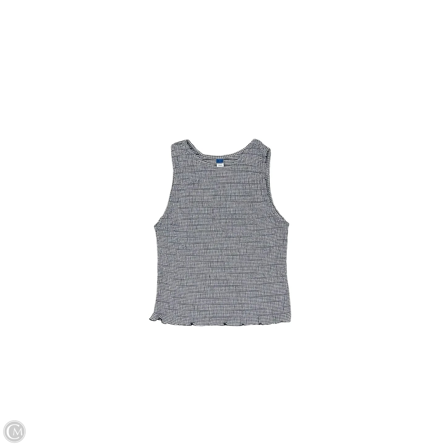 Blouse Sleeveless By Old Navy In Blue & White, Size: L