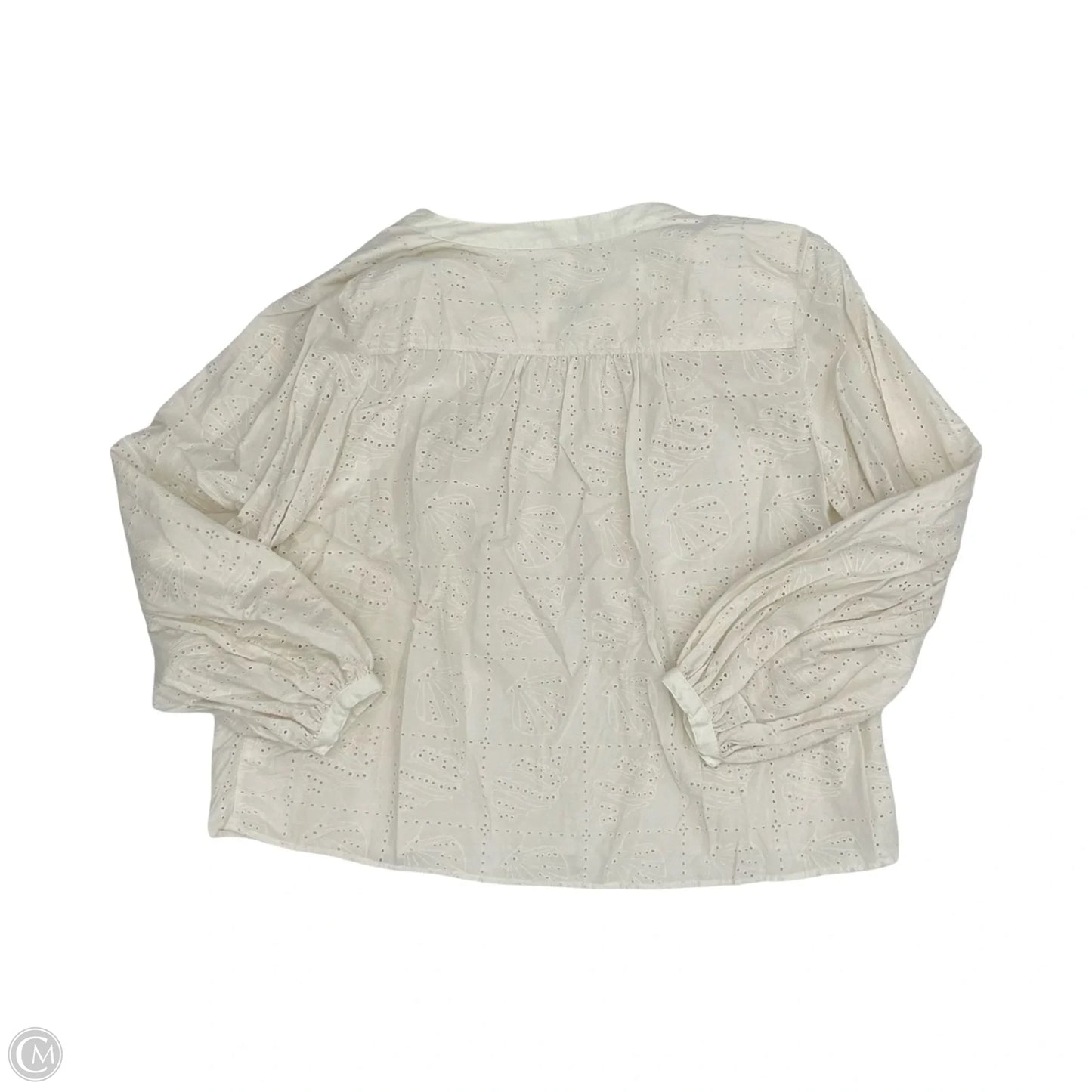 Blouse Long Sleeve By Universal Thread In Cream, Size: Xl