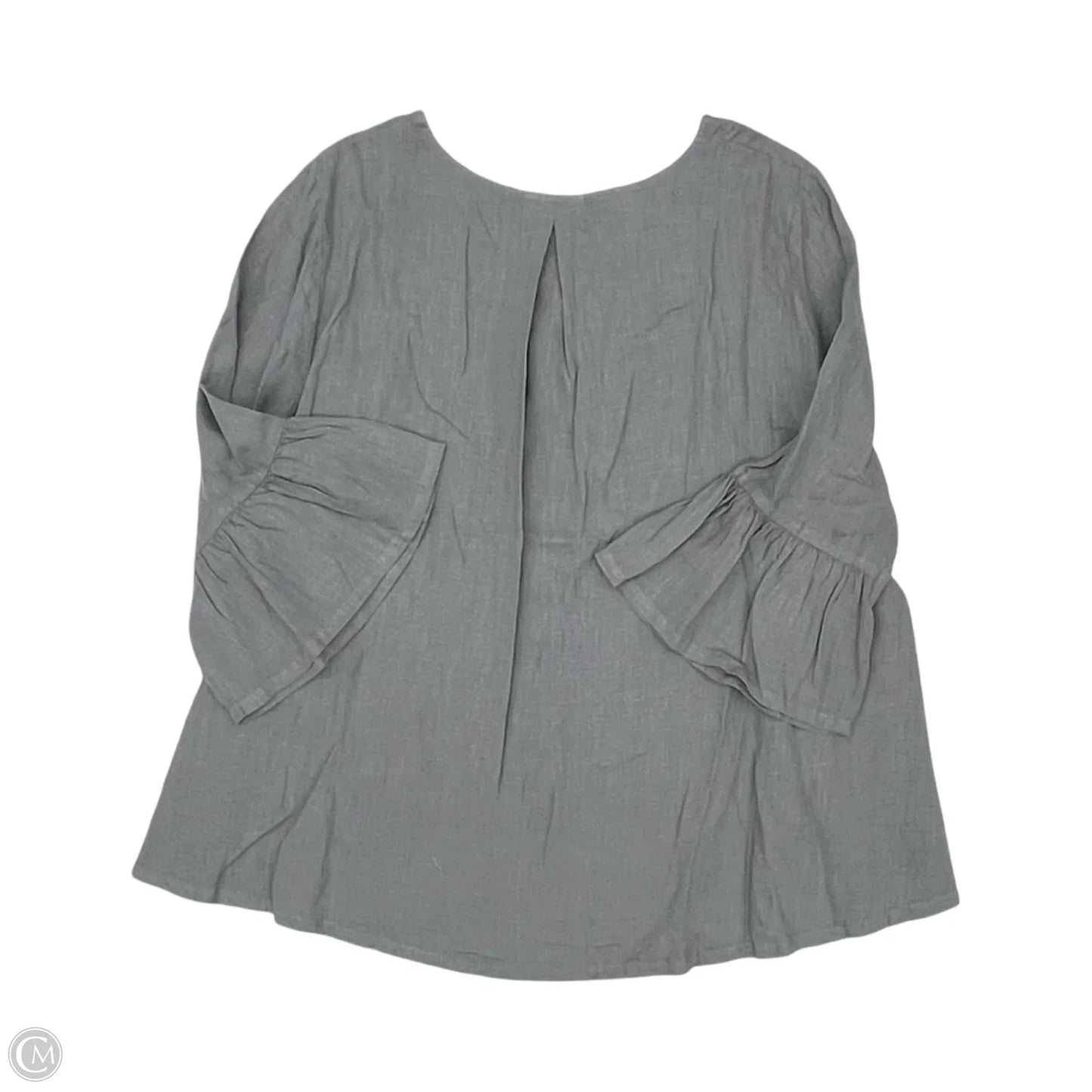 Blouse 3/4 Sleeve By Bryn Walker In Grey, Size: Xl