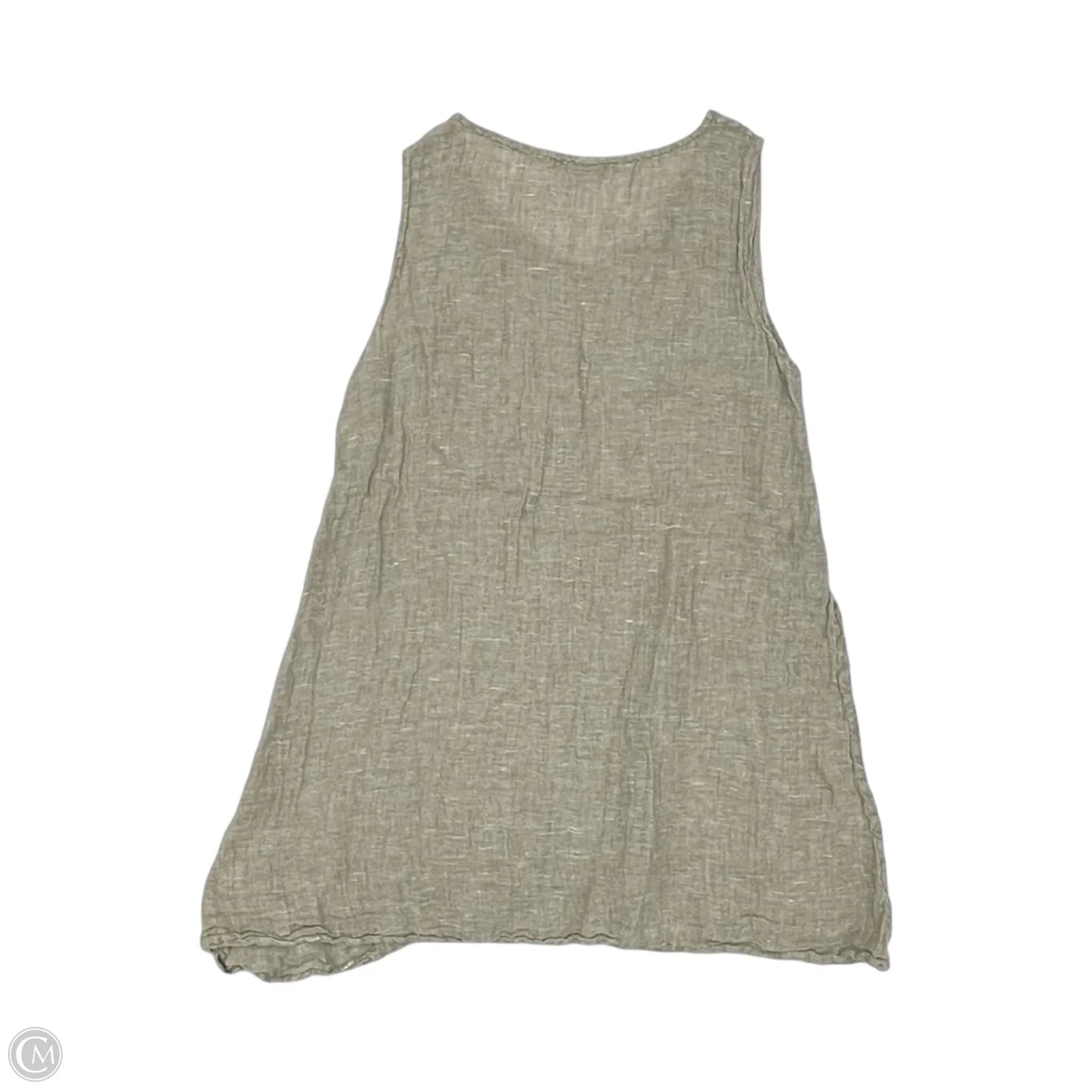 Top Sleeveless By Flax In Green, Size: L