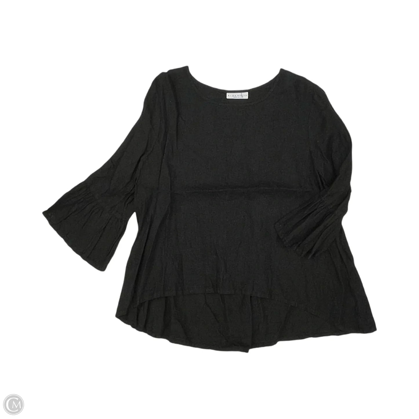 Blouse 3/4 Sleeve By Bryn Walker In Black, Size: Xl