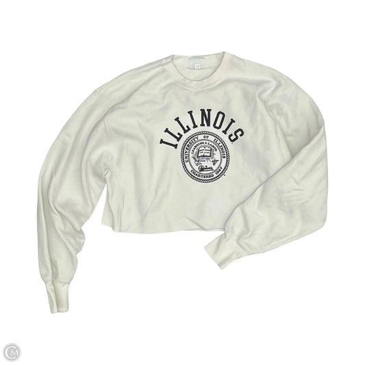 Athletic Sweatshirt Crewneck By Champion In White, Size: Xl